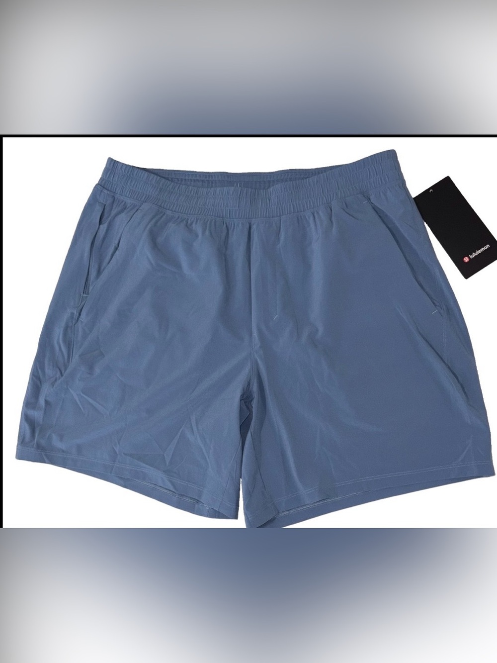 NWT LULULEMON MENS XLARGE PACE BREAKER 7”LENGTH SHORT NO LINER WASHED DENIM BLUE